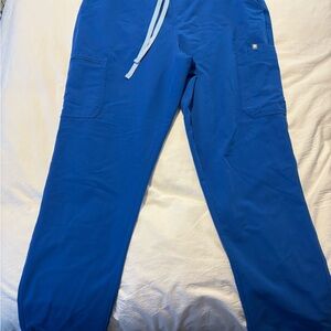 Figs High Waisted Yola Skinny Scrub Pants Royal Blue